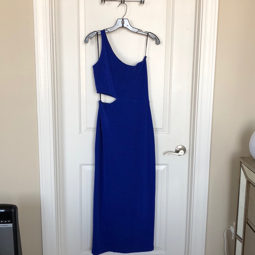 Royal blue cut out with split